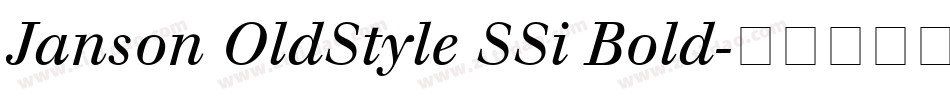 Janson OldStyle SSi Bold字体转换
